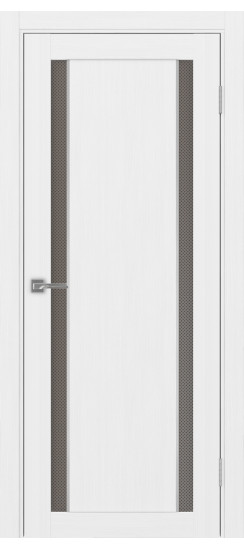 Межкомнатная дверь Турин_522АПС.212 молдинг алюм.хром.60  Белый лёд