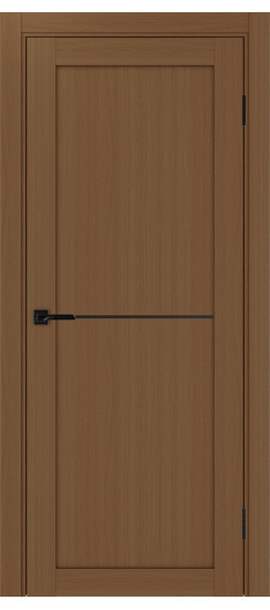 Межкомнатная дверь Турин_502АПП.11 молдинг алюм.чёрн.35  Орех NL