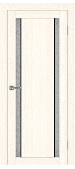 Межкомнатная дверь Турин_522АПС.212 молдинг алюм.чёрн.60  Ясень светлый