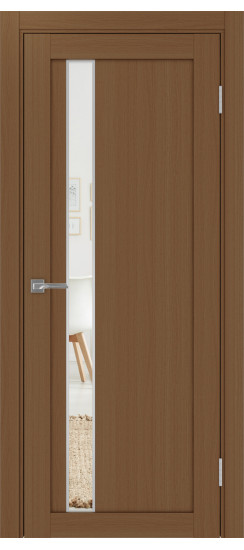 Межкомнатная дверь Турин_528AПП.121 молдинг алюм.хром.60  Орех NL
