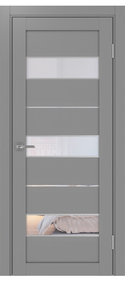 Межкомнатная дверь Турин_526АПС.122 молдинг алюм.хром.40  Серый