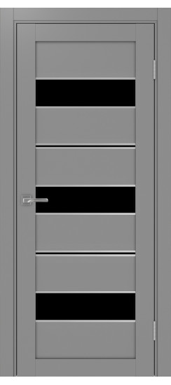 Межкомнатная дверь Турин_526АППmax.122 молдинг алюм.хром.40  Серый