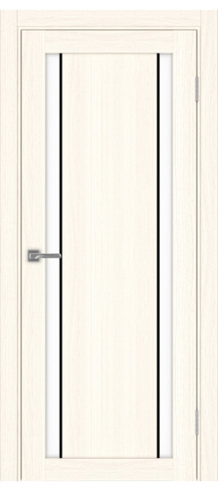 Межкомнатная дверь Турин_522AПП.212 молдинг алюм.чёрн.60  Ясень светлый