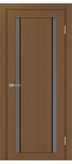 Межкомнатная дверь Турин_522АПС.212 молдинг алюм.чёрн.60  Орех NL