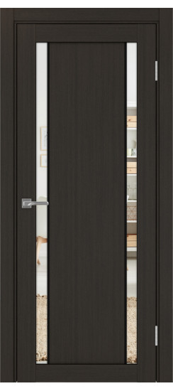 Межкомнатная дверь Турин_522AПП.212 молдинг алюм.чёрн.60  Венге FL