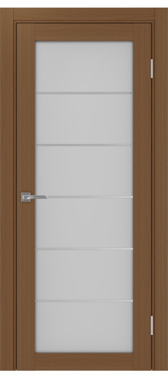 Межкомнатная дверь Турин_501АСС.2 молдинг алюм.хром.30  Орех NL