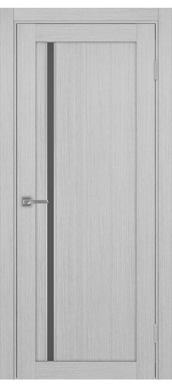 Межкомнатная дверь Турин_527АПС.121 молдинг алюм.хром.35  Дуб серый FL