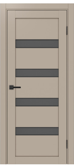 Межкомнатная дверь Турин_505AПC.12 молдинг алюм.чёрн.30  Мокко