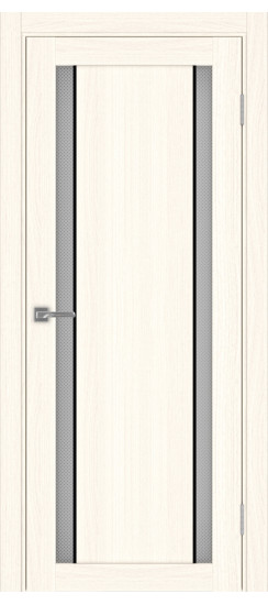 Межкомнатная дверь Турин_522АПС.212 молдинг алюм.чёрн.60  Ясень светлый