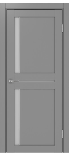 Межкомнатная дверь Турин_523АПС.221 молдинг алюм.хром.60  Серый
