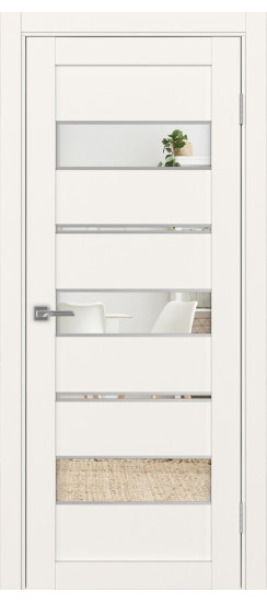 Межкомнатная дверь Турин_526АППmax.122 молдинг алюм.хром.40  Бежевый