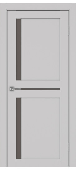 Межкомнатная дверь Турин_523АПС.221 молдинг алюм.хром.60  Пепельный