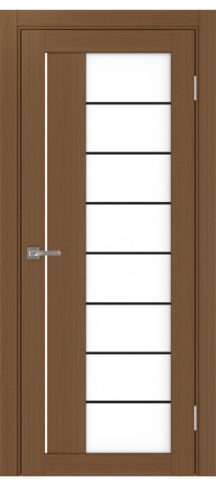 Межкомнатная дверь Турин_524АСС.22 молдинг алюм.чёрн.60  Орех NL