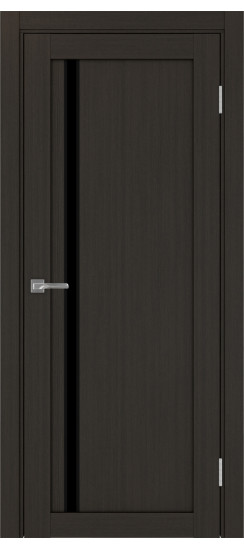 Межкомнатная дверь Турин_527АПС.121 молдинг алюм.чёрн.35  Венге FL