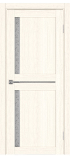 Межкомнатная дверь Турин_523АПС.221 молдинг алюм.хром.60  Ясень светлый