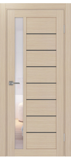 Межкомнатная дверь Турин_554АПП.21 молдинг алюм.чёрн.60  Дуб беленый FL