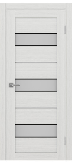 Межкомнатная дверь Турин_526АПС.122 молдинг алюм.чёрн.40  Ясень серебристый