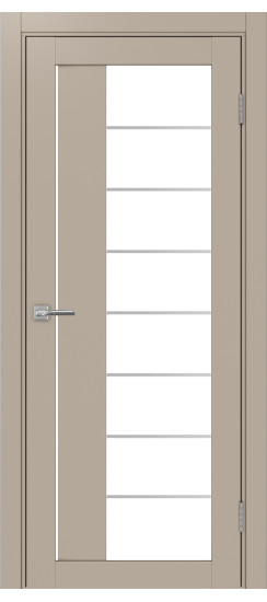 Межкомнатная дверь Турин_524АСС.22 молдинг алюм.хром.60  Мокко