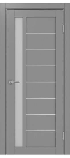 Межкомнатная дверь Турин_554АПП.21 молдинг алюм.хром.60  Серый