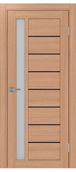 Межкомнатная дверь Турин_554АПП.21 молдинг алюм.чёрн.60  Ясень тёмный