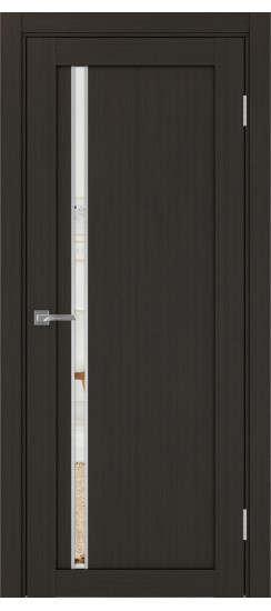 Межкомнатная дверь Турин_527АПС.121 молдинг алюм.хром.35  Венге FL