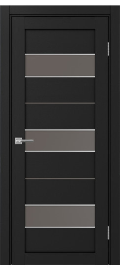 Межкомнатная дверь Турин_526АПС.122 молдинг алюм.хром.40  Антрацит
