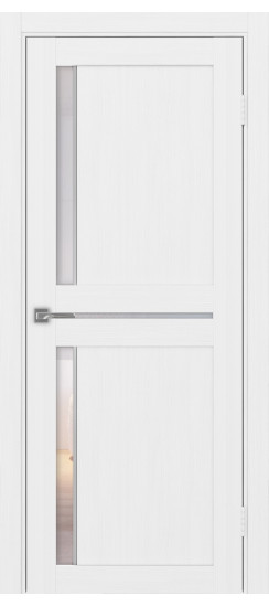 Межкомнатная дверь Турин_523АПС.221 молдинг алюм.хром.60  Белый лёд
