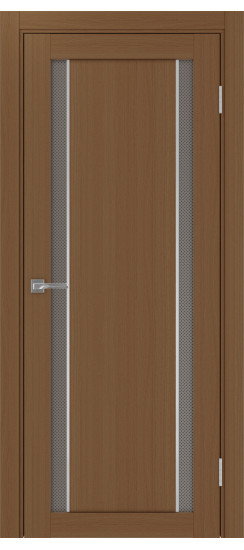 Межкомнатная дверь Турин_522АПС.212 молдинг алюм.хром.60  Орех NL