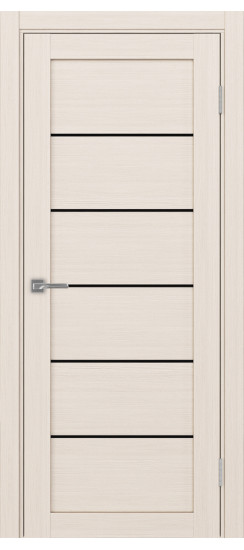 Межкомнатная дверь Турин_501AПП.1 молдинг алюм.чёрн.30  Ясень перламутровый