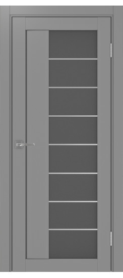 Межкомнатная дверь Турин_524АСС.22 молдинг алюм.хром.60  Серый