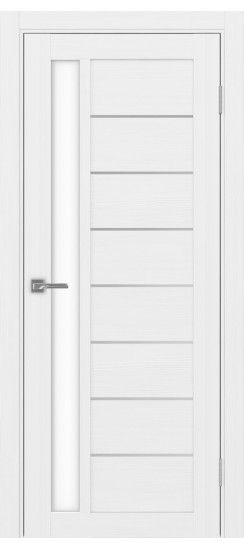 Межкомнатная дверь Турин_554АПП.21 молдинг алюм.хром.60  Белый лёд