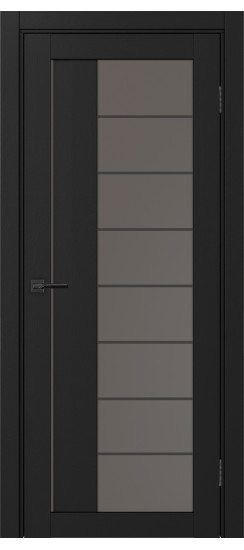 Межкомнатная дверь Турин_524АСС.22 молдинг алюм.чёрн.60  Антрацит