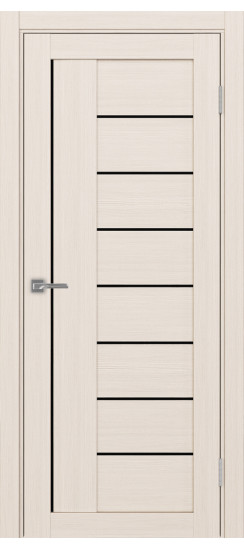 Межкомнатная дверь Турин_524AПП.11 молдинг алюм.чёрн.60  Ясень перламутровый