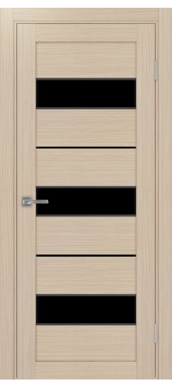 Межкомнатная дверь Турин_526АПС.122 молдинг алюм.чёрн.40  Дуб беленый FL