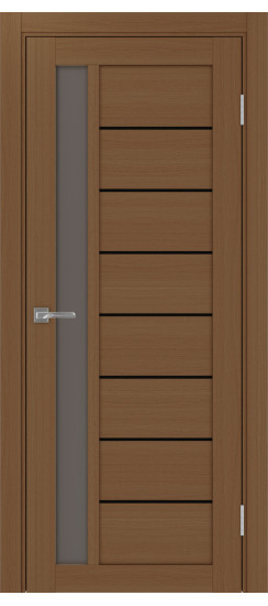 Межкомнатная дверь Турин_554АПП.21 молдинг алюм.чёрн.60  Орех NL