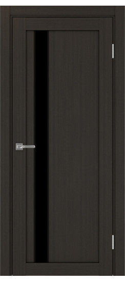 Межкомнатная дверь Турин_528AПП.121 молдинг алюм.чёрн.60  Венге FL