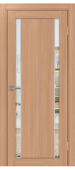 Межкомнатная дверь Турин_522AПП.212 молдинг алюм.хром.60  Ясень тёмный