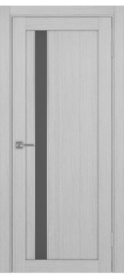 Межкомнатная дверь Турин_528AПС.121 молдинг алюм.хром.60  Дуб серый FL