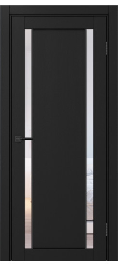 Межкомнатная дверь Турин_522АПС.212 молдинг алюм.чёрн.60  Антрацит