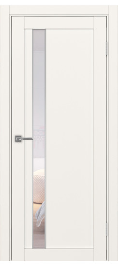 Межкомнатная дверь Турин_528AПС.121 молдинг алюм.хром.60  Бежевый