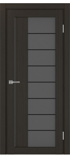 Межкомнатная дверь Турин_524АСС.22 молдинг алюм.чёрн.60  Венге FL