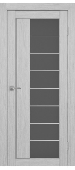 Межкомнатная дверь Турин_524АСС.22 молдинг алюм.хром.60  Дуб серый FL