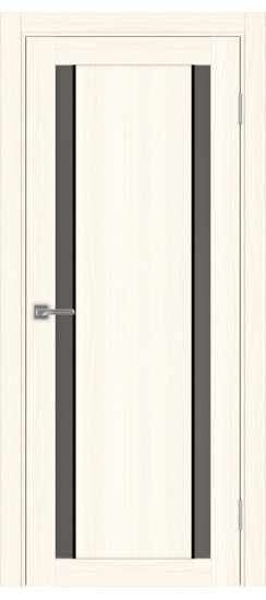 Межкомнатная дверь Турин_522АПС.212 молдинг алюм.чёрн.60  Ясень светлый