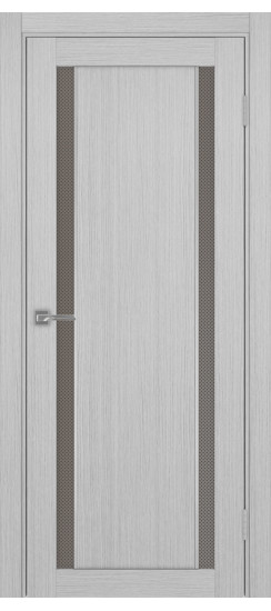 Межкомнатная дверь Турин_522АПС.212 молдинг алюм.хром.60  Дуб серый FL