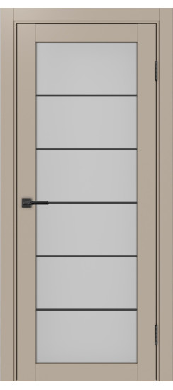 Межкомнатная дверь Турин_501АСС.2 молдинг алюм.чёрн.30  Мокко