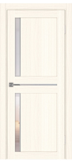 Межкомнатная дверь Турин_523АПС.221 молдинг алюм.хром.60  Ясень светлый