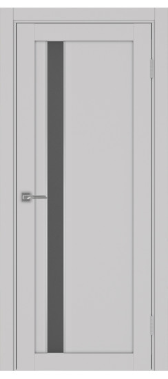 Межкомнатная дверь Турин_528AПС.121 молдинг алюм.хром.60  Пепельный