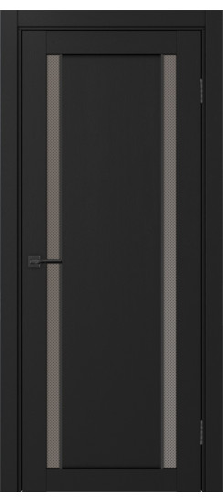 Межкомнатная дверь Турин_522АПС.212 молдинг алюм.чёрн.60  Антрацит