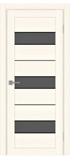 Межкомнатная дверь Турин_526АПС.122 молдинг алюм.чёрн.40  Ясень светлый