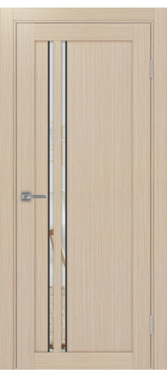 Межкомнатная дверь Турин_525АПС.121 молдинг алюм.чёрн.60  Дуб беленый FL